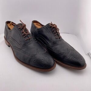 Cuoio‎ Wingtip Oxford Dress Shoes Brogue Leather Black Made Italy 12M